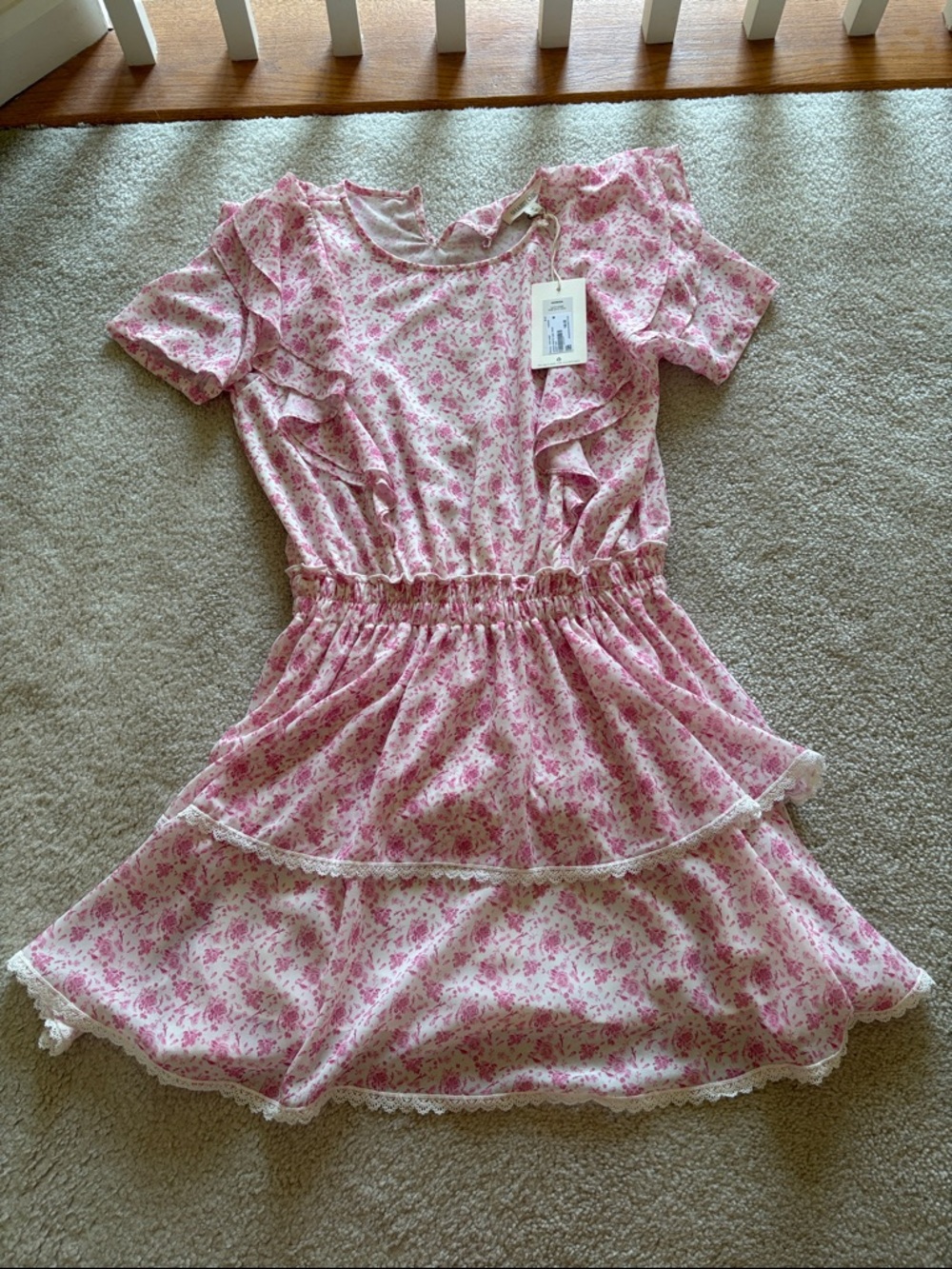 NWT pink floral Georgia Shabby Chic Dress